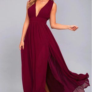 Heavenly Hues Burgundy Maxi Dress